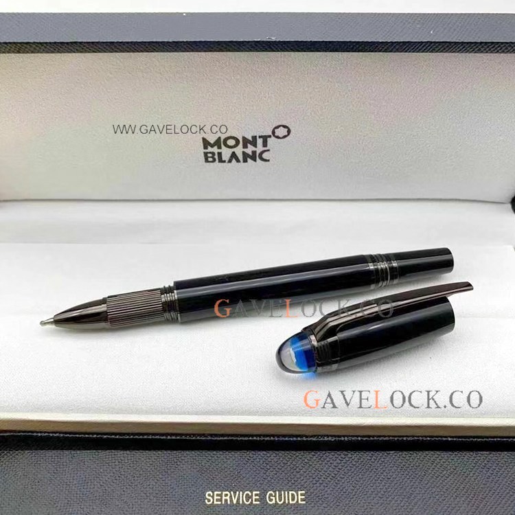 MontBlanc Starwalker Blue Planet Black Resin Rollerball Pen